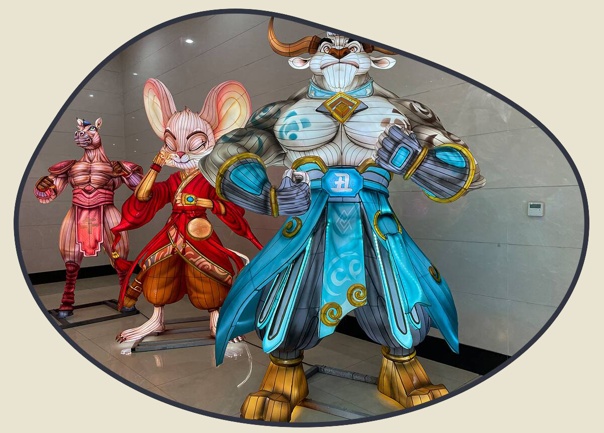 国潮设计新作：生肖彩灯艺术作品——功夫系列即将登场(图1)